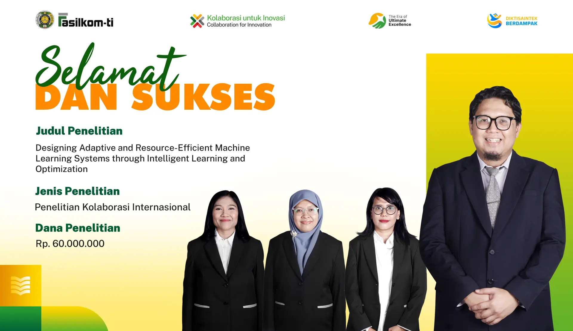 13 Fasilkom-TI USU Lecturers Receive TALENTA Research Funding in 2026